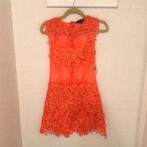 Orange lace dress